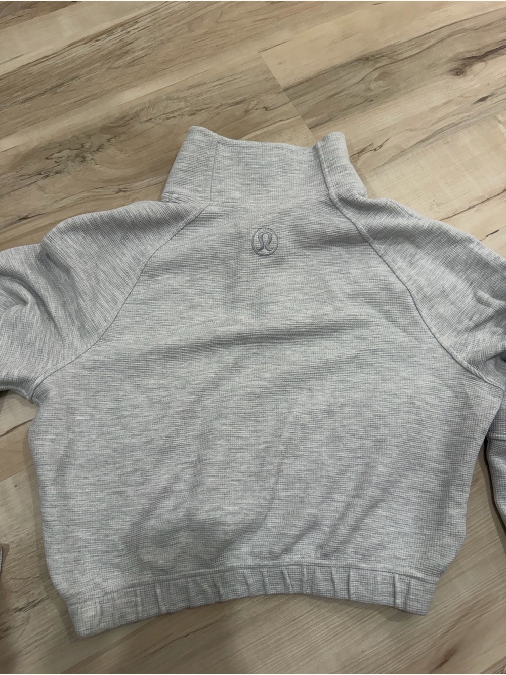 Lululemon heathered gray scuba waffle half zip XS/S - Picture 3 of 4